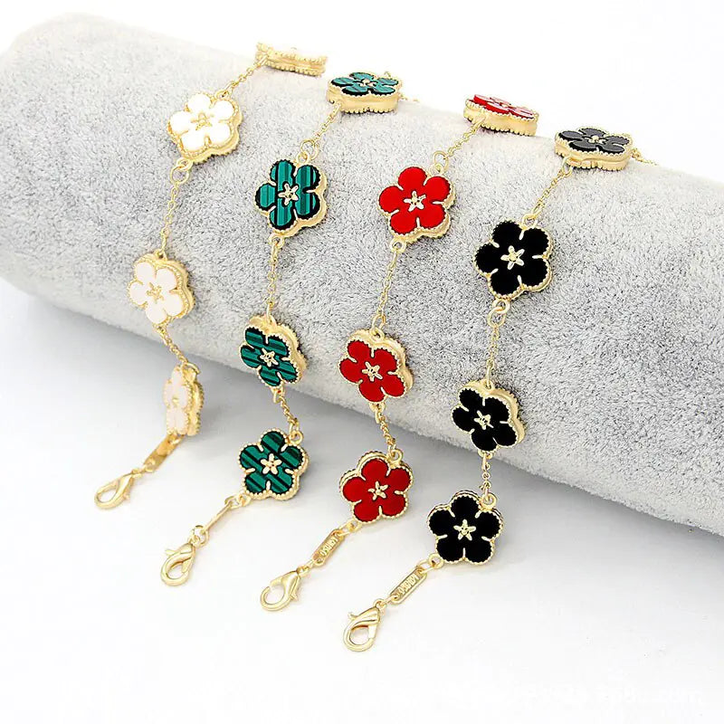 18k vergulde bloemenarmbanden