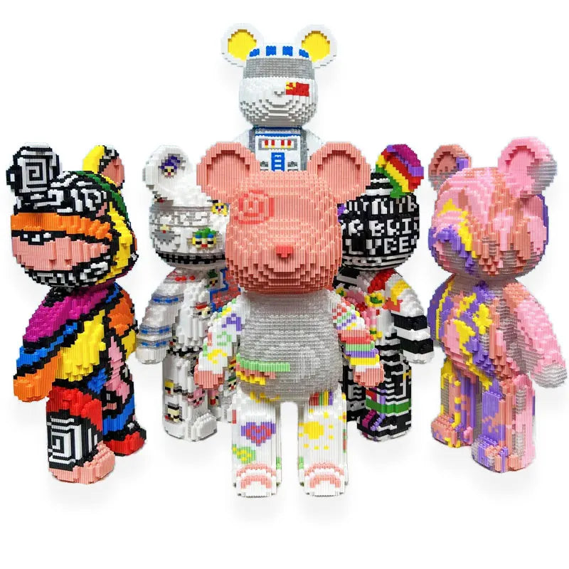 Kawaii Bear Building Blocks,assembly Toys,Ornaments, Home Decor,Creative Building Blocks,Thinking Developing Toys,Toys for Gifts