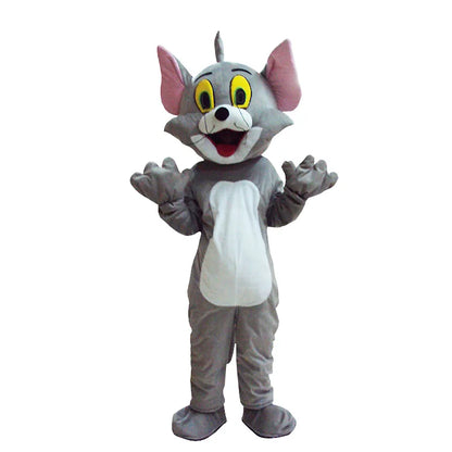 Tom Cat and Jerry Mouse Mascot Costume Adult Cartoon Character Fancy Dress Advertising Carnival Halloween Party Cosplay Props