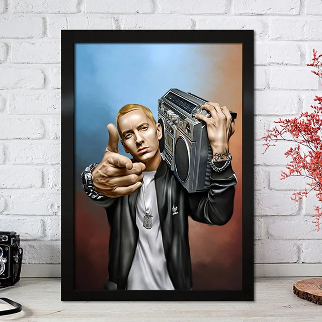 Super Rapper Eminems Posters and Prints Great Rap Singer Canvas Painting Music Star Wall Art Picture for Bedroom Home Decor