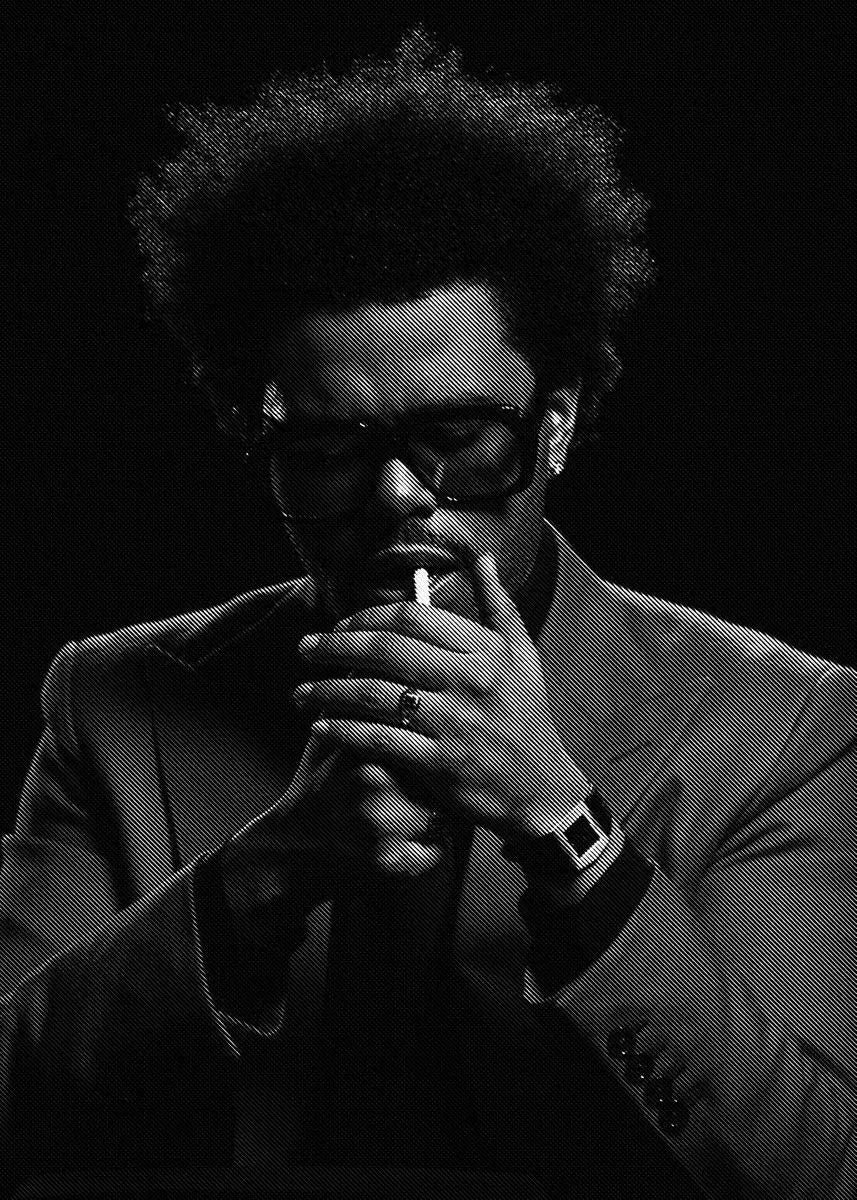 Famous Rapper LIL BABY/Drake/the Weekend Black and White Posters Canvas Painting and Prints Wall Art Picture for Room Home Decor