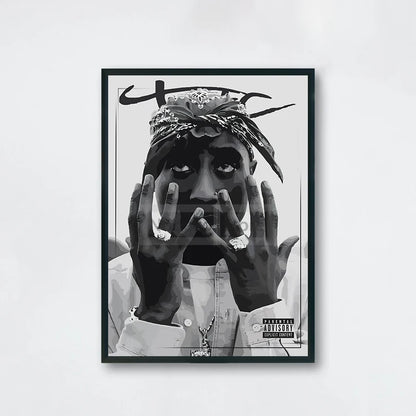 Famous Rapper 2Pac Posters Tupac Shakur Rap Prints Canvas Painting Wall Art Pictures Home Living Room Hip-hop Music Decoration