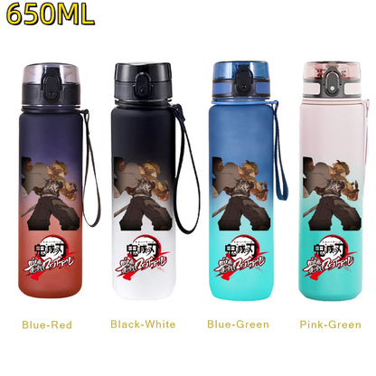 650ML Demon Slayer Kamado Tanjirou Water Bottle Kamado Nezuko Kochou Shinobu Fitness Drink Bottle Kettle Travel Office Jugs