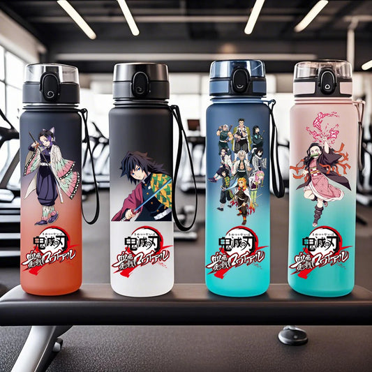 650ML Demon Slayer Kamado Tanjirou Water Bottle Kamado Nezuko Kochou Shinobu Fitness Drink Bottle Kettle Travel Office Jugs