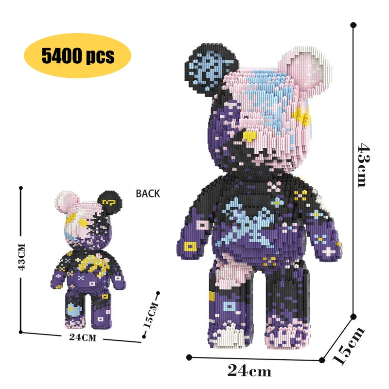 Kawaii Bear Building Blocks,assembly Toys,Ornaments, Home Decor,Creative Building Blocks,Thinking Developing Toys,Toys for Gifts