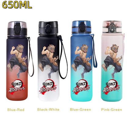 650ML Demon Slayer Kamado Tanjirou Water Bottle Kamado Nezuko Kochou Shinobu Fitness Drink Bottle Kettle Travel Office Jugs