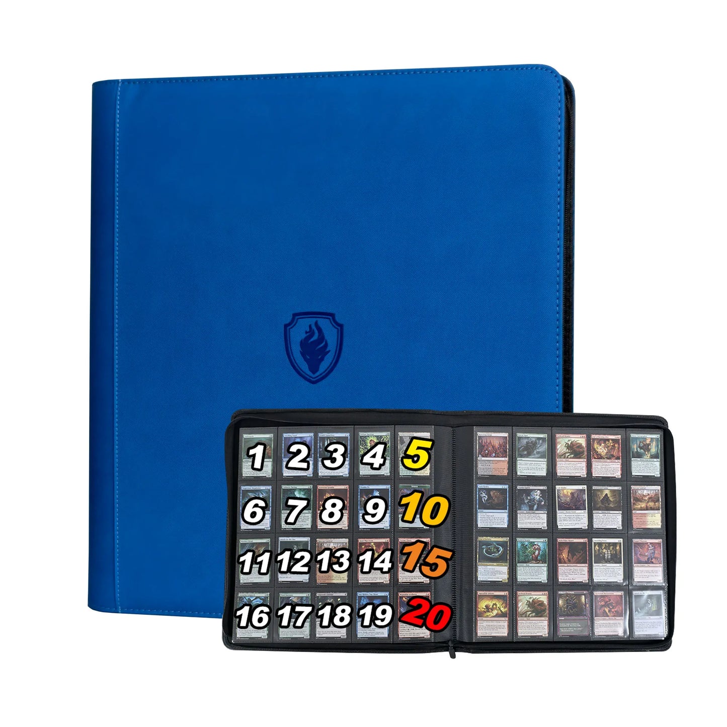 1280+ Cards 20 Pocket Card Binder Collector Card Album - Pages Compatible with Pokemon Cards, Sports Cards, Yugioh, MTG