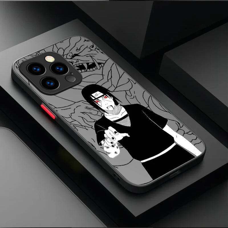 Phone Case For iPhone 17 Air 15 16E 16 14 13 12 11 Pro Max XR 7 8 Plus SE 2020 N-NARUTOS Uchiha Sasuke Itachi Cool Back Cover