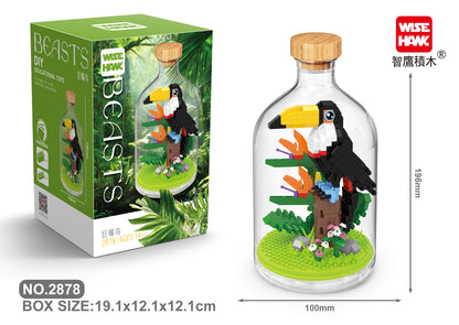 MOC Building Blocks Animal Model Bird Bald Eagle Parrot  DIY Assembly  Bricks Creative Games Collection Toys Xmas Gifts