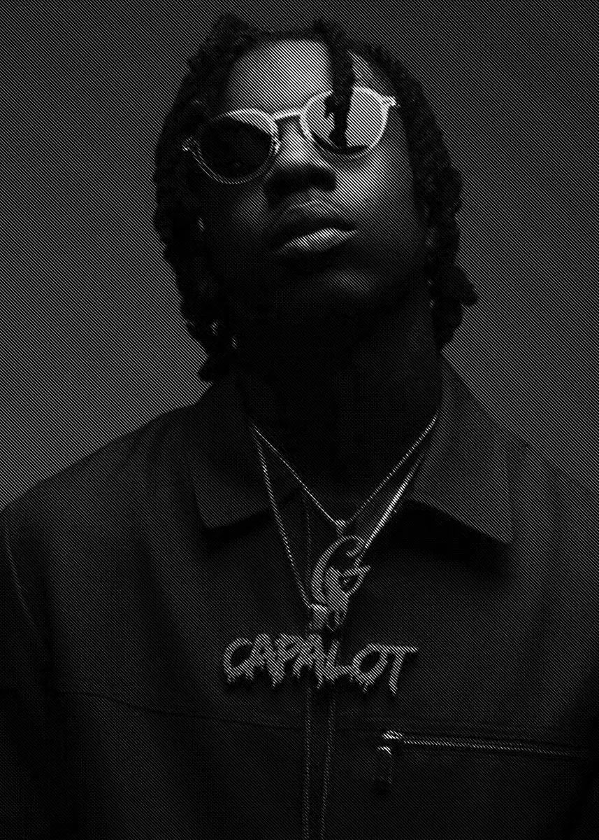 Famous Rapper LIL BABY/Drake/the Weekend Black and White Posters Canvas Painting and Prints Wall Art Picture for Room Home Decor