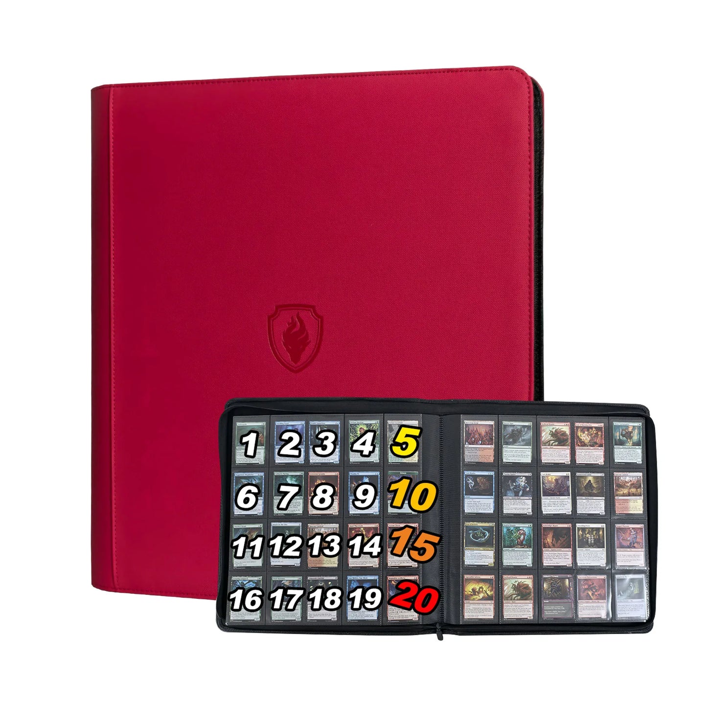 1280+ Cards 20 Pocket Card Binder Collector Card Album - Pages Compatible with Pokemon Cards, Sports Cards, Yugioh, MTG