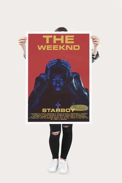 The Weeknd Poster Music Album Pop Rap Hip Hop Singer Life Photos Room Living Canvas Painting Print Wall Art Home Decor Pictures
