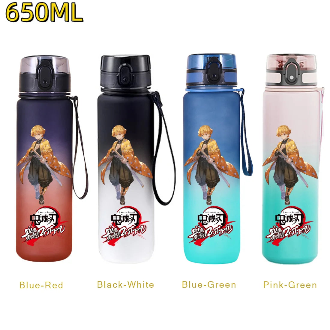650ML Demon Slayer Kamado Tanjirou Water Bottle Kamado Nezuko Kochou Shinobu Fitness Drink Bottle Kettle Travel Office Jugs