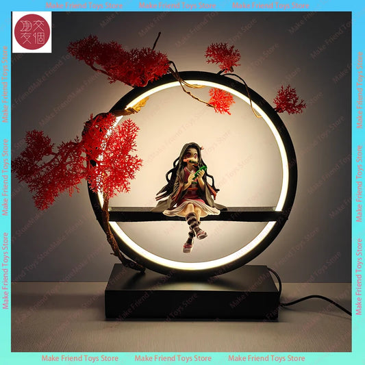 Nezuko Demon Slayer 3d Led Night Light Plug-In Mood Light Usb Anime Bedroom Decor Lamp For Fans Ambient Lighting Gift Home Dorm