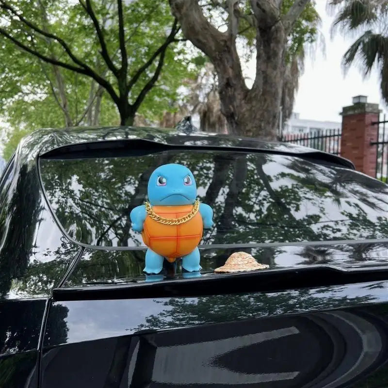 Hot Arrival Anime Pokemon Squirtle Spray Water Jenny Turtle Model Car Accessories Spray Water Big Size Proud And Cute Gifts Toys