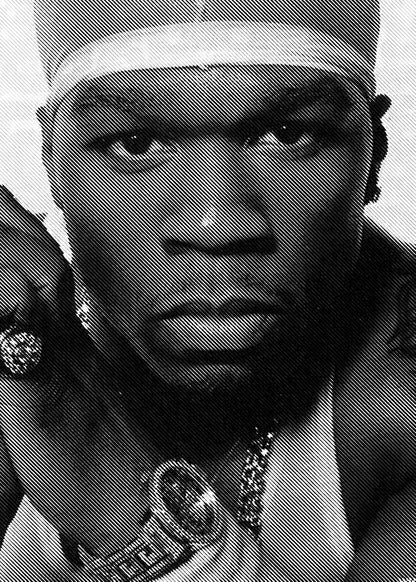 American Hip-hop Rap Musician 50 Cent Singer Portrait Canvas Painting Wall Art Picture Aesthetic Room Home Decoration Fans Gift