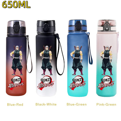 650ML Demon Slayer Kamado Tanjirou Water Bottle Kamado Nezuko Kochou Shinobu Fitness Drink Bottle Kettle Travel Office Jugs
