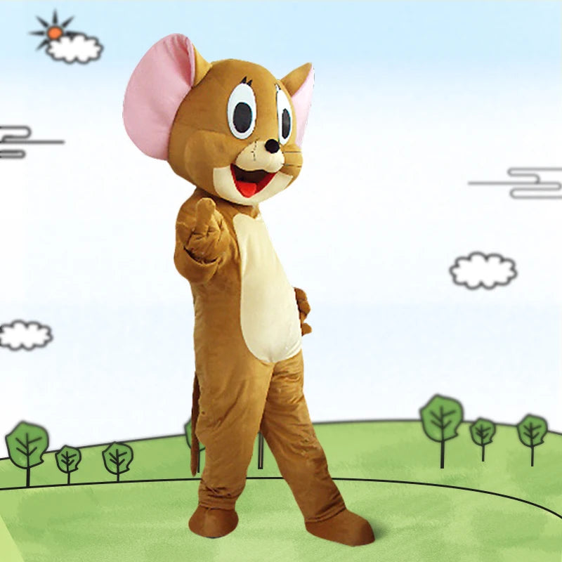 Tom Cat and Jerry Mouse Mascot Costume Adult Cartoon Character Fancy Dress Advertising Carnival Halloween Party Cosplay Props