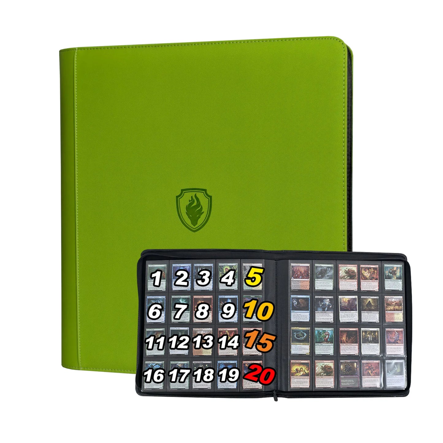 1280+ Cards 20 Pocket Card Binder Collector Card Album - Pages Compatible with Pokemon Cards, Sports Cards, Yugioh, MTG