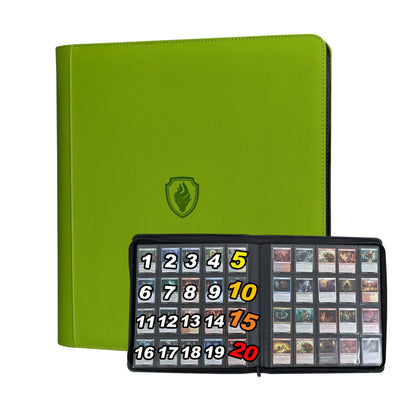 1280+ Cards 20 Pocket Card Binder Collector Card Album - Pages Compatible with Pokemon Cards, Sports Cards, Yugioh, MTG