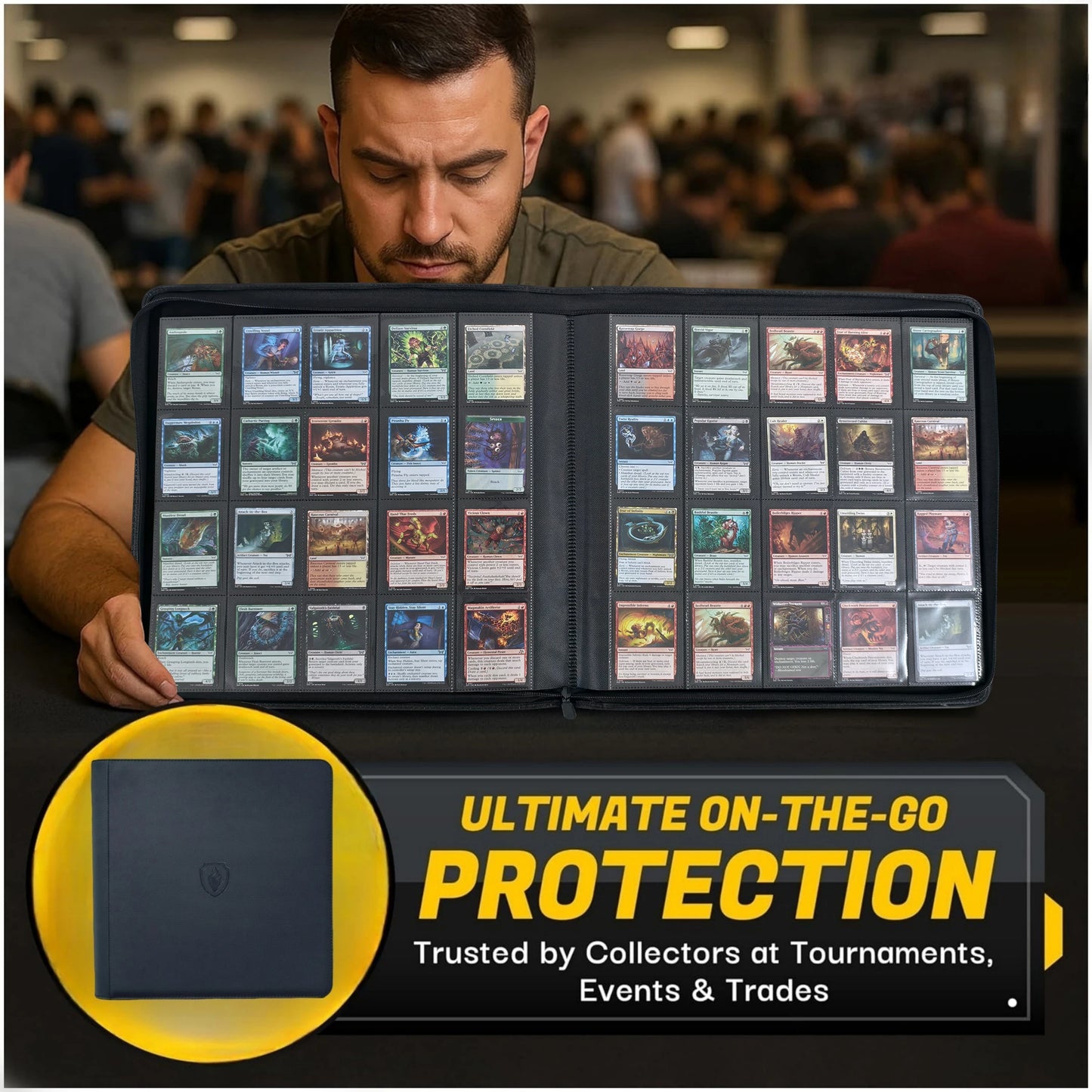 1280+ Cards 20 Pocket Card Binder Collector Card Album - Pages Compatible with Pokemon Cards, Sports Cards, Yugioh, MTG