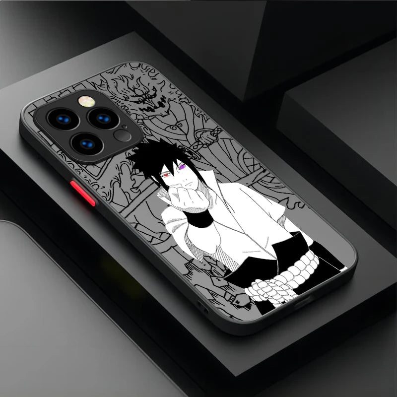 Phone Case For iPhone 17 Air 15 16E 16 14 13 12 11 Pro Max XR 7 8 Plus SE 2020 N-NARUTOS Uchiha Sasuke Itachi Cool Back Cover