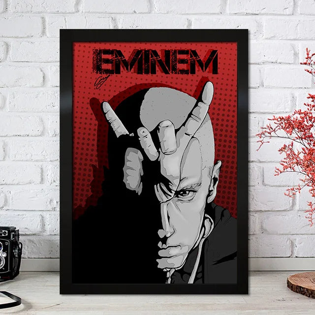 Super Rapper Eminems Posters and Prints Great Rap Singer Canvas Painting Music Star Wall Art Picture for Bedroom Home Decor