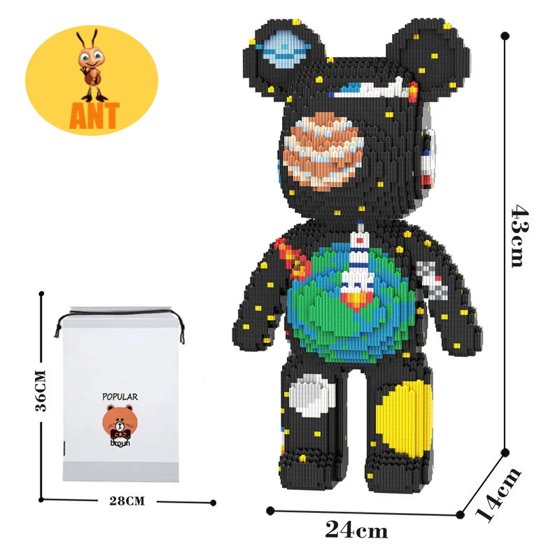 Kawaii Bear Building Blocks,assembly Toys,Ornaments, Home Decor,Creative Building Blocks,Thinking Developing Toys,Toys for Gifts