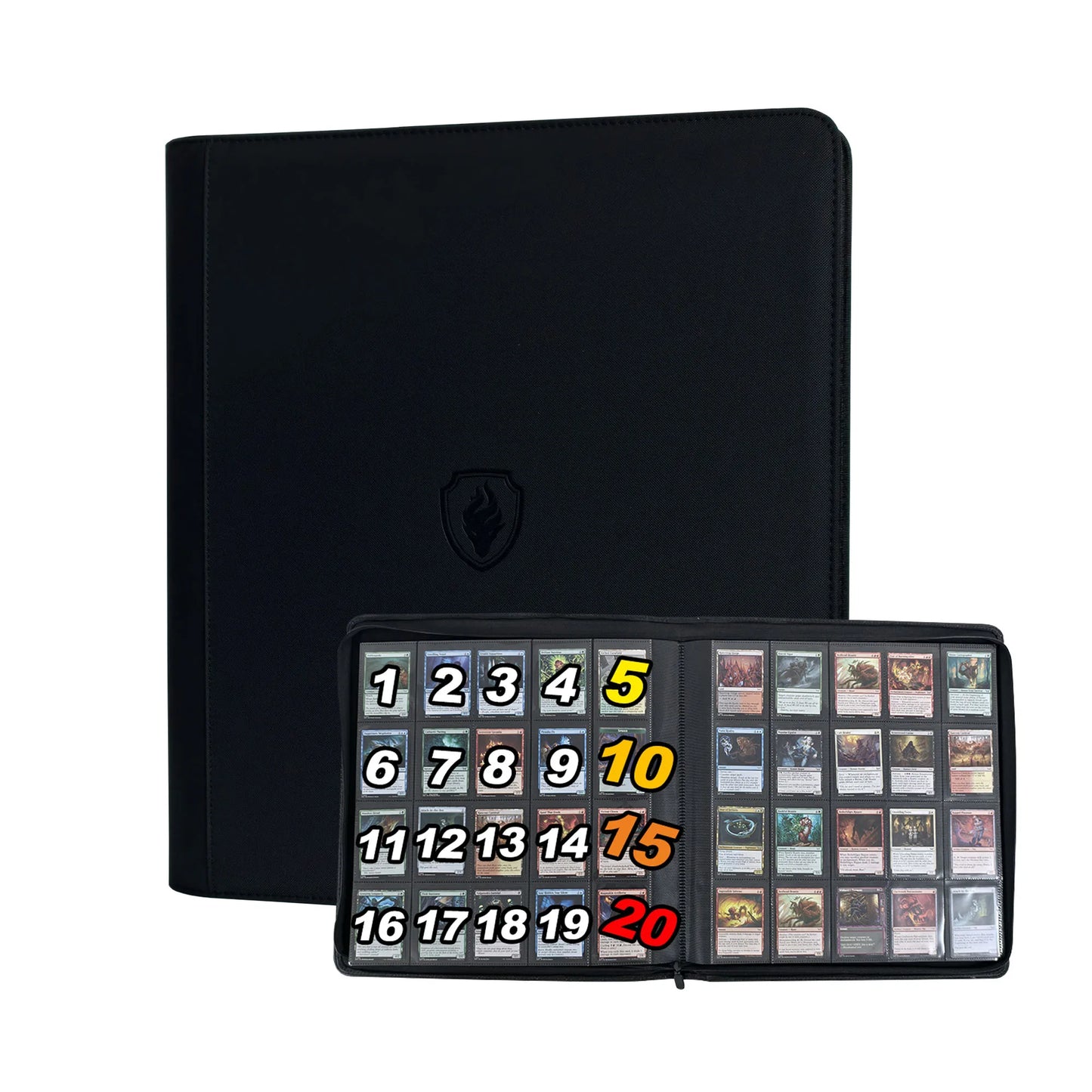 1280+ Cards 20 Pocket Card Binder Collector Card Album - Pages Compatible with Pokemon Cards, Sports Cards, Yugioh, MTG