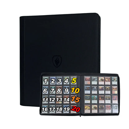 1280+ Cards 20 Pocket Card Binder Collector Card Album - Pages Compatible with Pokemon Cards, Sports Cards, Yugioh, MTG