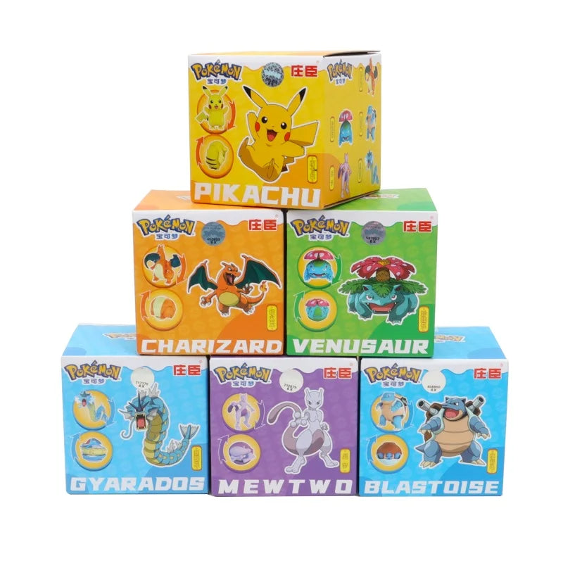 Pokemon Figure Pokeball Box Original Pikachu Deformation Toy Anime Figure Charizard  Pocket Monster Model Children Birthday Gift