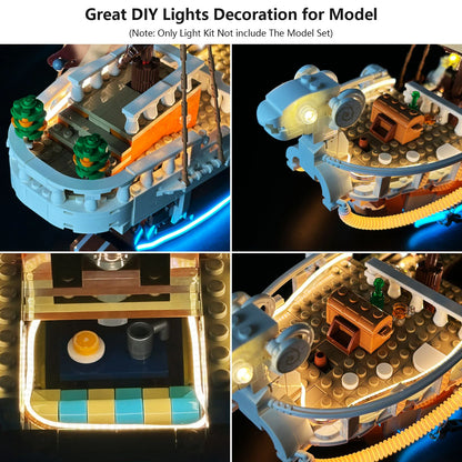 LYBMTWF LED Lighting Kit Compatible with Lego 75639 Pirate Ship Model (NOT Include The Model Bricks)