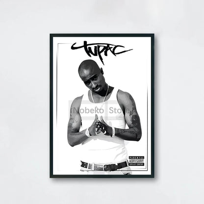 Famous Rapper 2Pac Posters Tupac Shakur Rap Prints Canvas Painting Wall Art Pictures Home Living Room Hip-hop Music Decoration