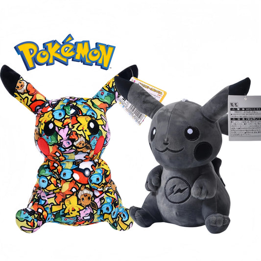 Pokemon Dark Lightning Graffiti Pikachu Pichu Cute Cartoon Anime Figure Stuffed Plush Dolls Toys Girl Kids Birthday Xmas Gifts