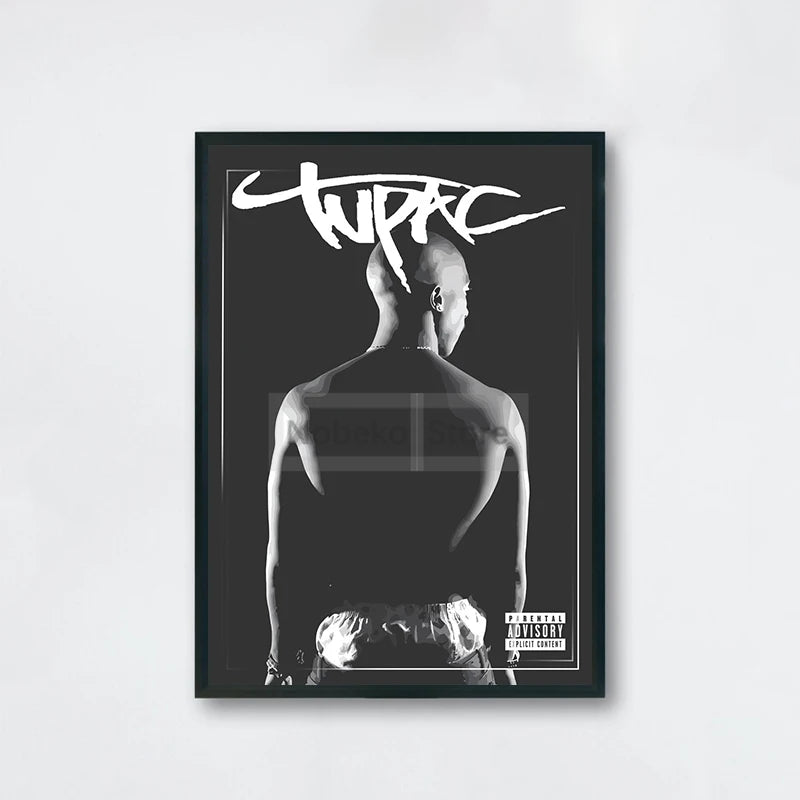 Famous Rapper 2Pac Posters Tupac Shakur Rap Prints Canvas Painting Wall Art Pictures Home Living Room Hip-hop Music Decoration