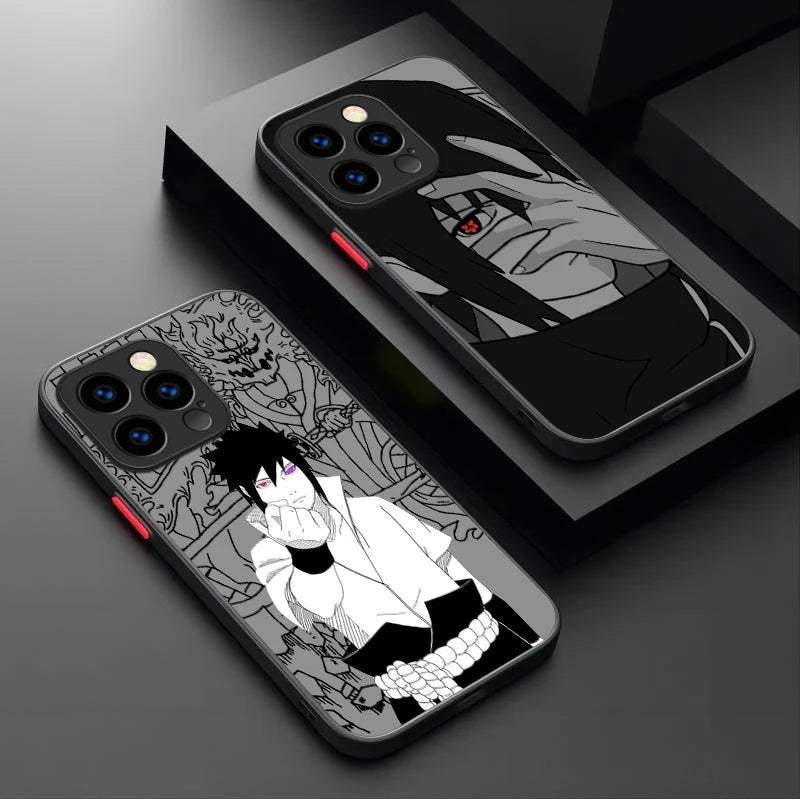 Phone Case For iPhone 17 Air 15 16E 16 14 13 12 11 Pro Max XR 7 8 Plus SE 2020 N-NARUTOS Uchiha Sasuke Itachi Cool Back Cover