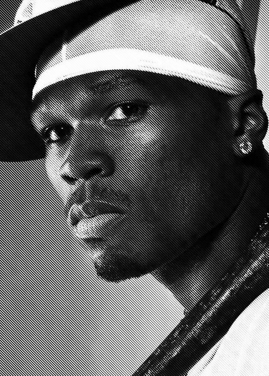American Hip-hop Rap Musician 50 Cent Singer Portrait Canvas Painting Wall Art Picture Aesthetic Room Home Decoration Fans Gift
