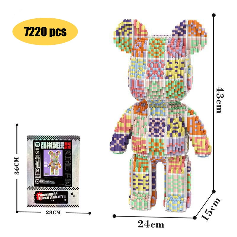 Kawaii Bear Building Blocks,assembly Toys,Ornaments, Home Decor,Creative Building Blocks,Thinking Developing Toys,Toys for Gifts