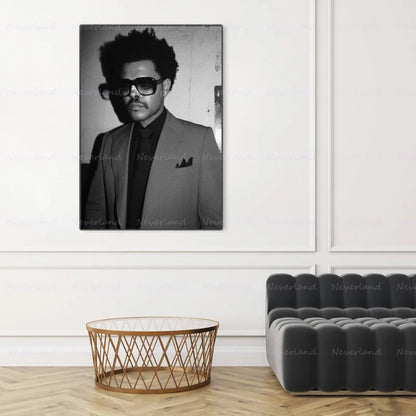 Famous Rapper LIL BABY/Drake/the Weekend Black and White Posters Canvas Painting and Prints Wall Art Picture for Room Home Decor