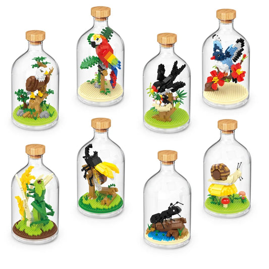 MOC Building Blocks Animal Model Bird Bald Eagle Parrot  DIY Assembly  Bricks Creative Games Collection Toys Xmas Gifts