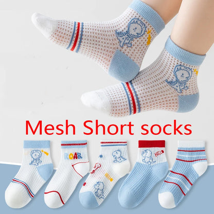 5 Pair/Lot Autumn Winter Children Cartoon Socks Baby Cute Trendy Cotton Pokemon Print Socks Comfortable Girls Boys Sport Socks