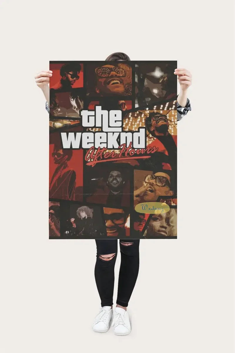 The Weeknd Poster Music Album Pop Rap Hip Hop Singer Life Photos Room Living Canvas Painting Print Wall Art Home Decor Pictures