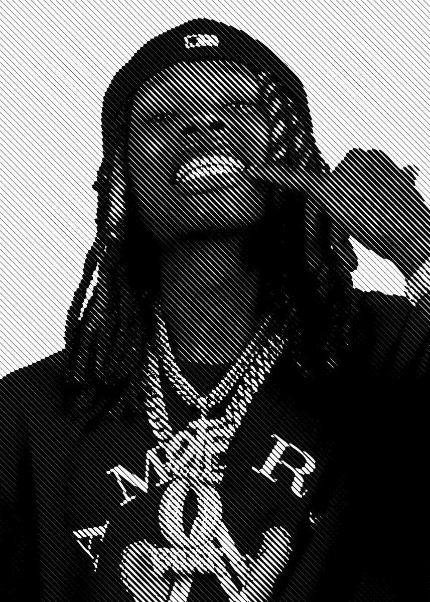 Famous Rapper LIL BABY/Drake/the Weekend Black and White Posters Canvas Painting and Prints Wall Art Picture for Room Home Decor