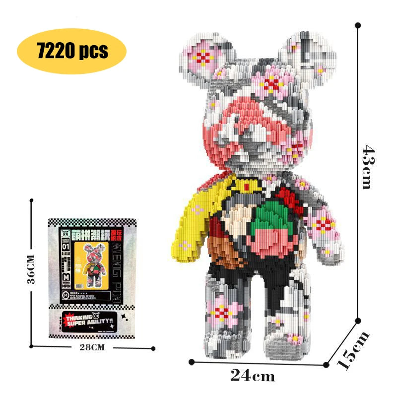 Kawaii Bear Building Blocks,assembly Toys,Ornaments, Home Decor,Creative Building Blocks,Thinking Developing Toys,Toys for Gifts