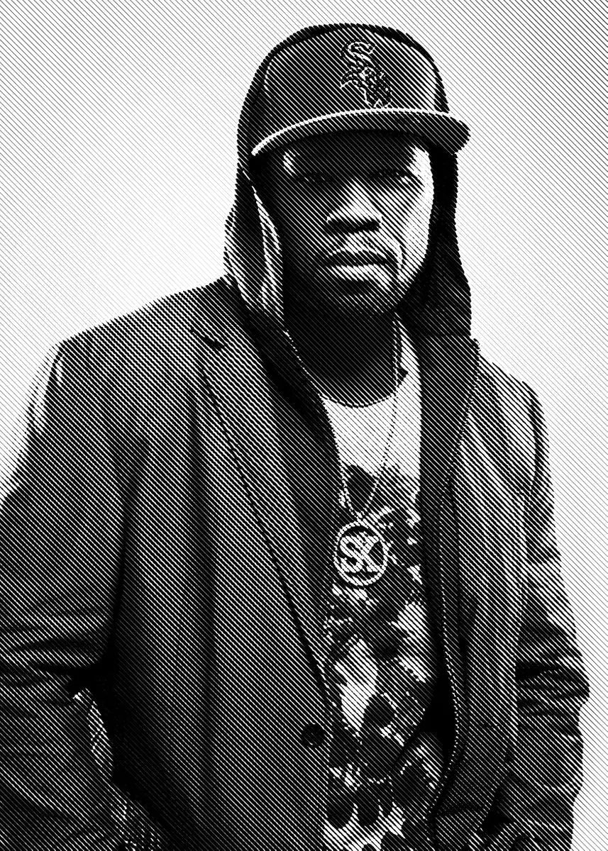 American Hip-hop Rap Musician 50 Cent Singer Portrait Canvas Painting Wall Art Picture Aesthetic Room Home Decoration Fans Gift