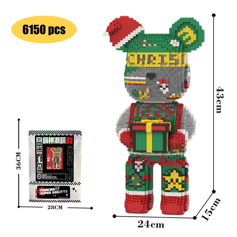 Kawaii Bear Building Blocks,assembly Toys,Ornaments, Home Decor,Creative Building Blocks,Thinking Developing Toys,Toys for Gifts