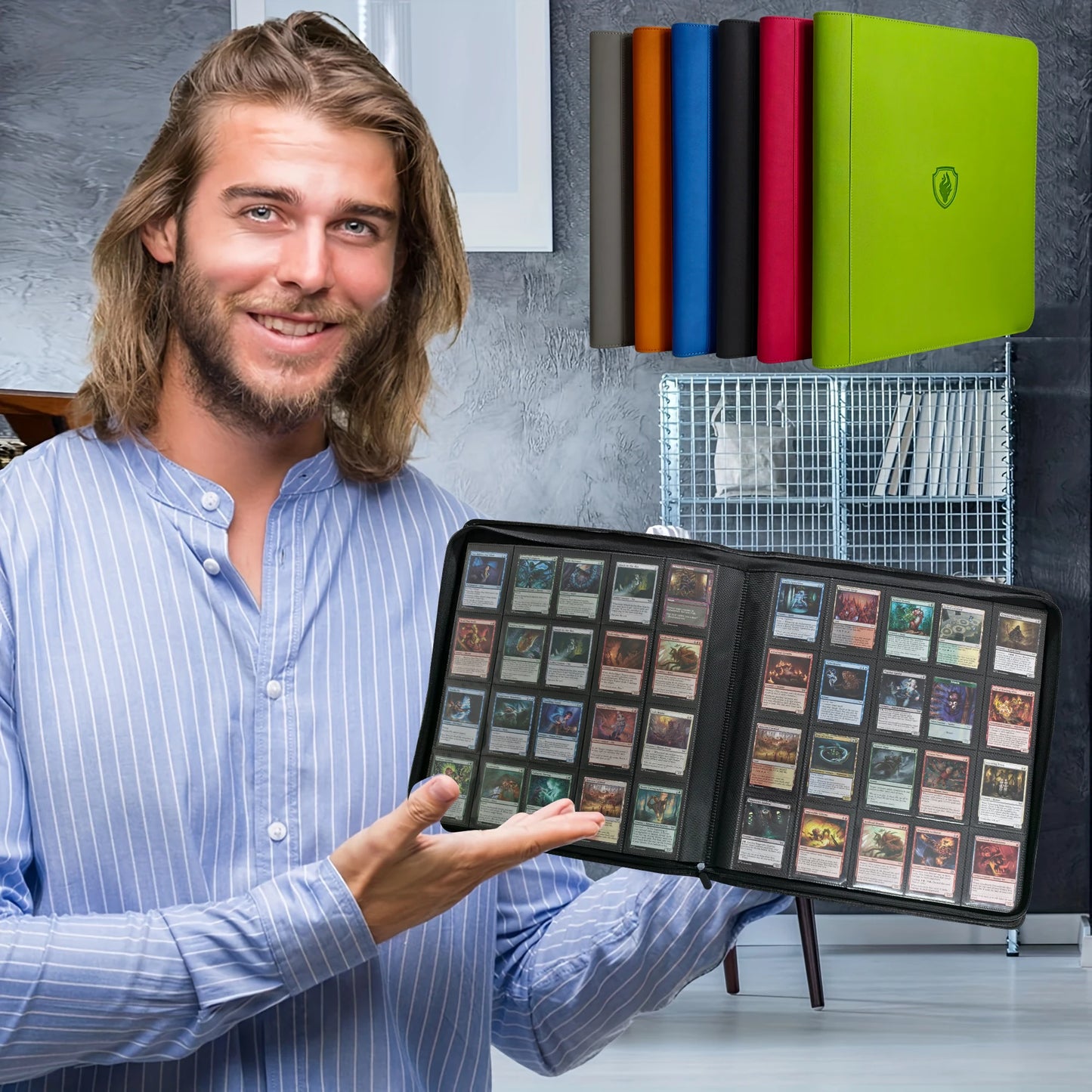 1280+ Cards 20 Pocket Card Binder Collector Card Album - Pages Compatible with Pokemon Cards, Sports Cards, Yugioh, MTG