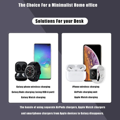 LED-lamp voor op het nachtkastje Qi-draadloze oplader