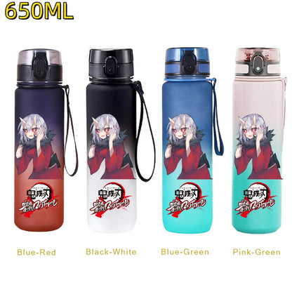 650ML Demon Slayer Kamado Tanjirou Water Bottle Kamado Nezuko Kochou Shinobu Fitness Drink Bottle Kettle Travel Office Jugs