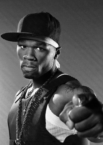 American Hip-hop Rap Musician 50 Cent Singer Portrait Canvas Painting Wall Art Picture Aesthetic Room Home Decoration Fans Gift